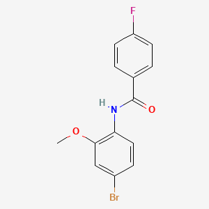 molecular formula C14H11BrFNO2 B5882020 N-(4-bromo-2-methoxyphenyl)-4-fluorobenzamide 