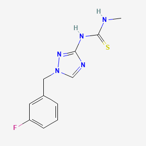 molecular formula C11H12FN5S B5882024 N-[1-(3-fluorobenzyl)-1H-1,2,4-triazol-3-yl]-N'-methylthiourea 