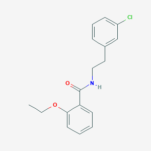 molecular formula C17H18ClNO2 B5882028 N-[2-(3-chlorophenyl)ethyl]-2-ethoxybenzamide 