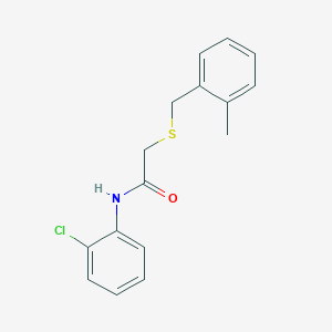molecular formula C16H16ClNOS B5882050 N-(2-chlorophenyl)-2-[(2-methylbenzyl)thio]acetamide 