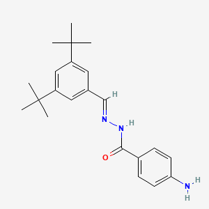 molecular formula C22H29N3O B5882068 4-amino-N'-(3,5-di-tert-butylbenzylidene)benzohydrazide 