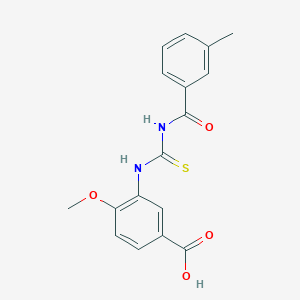 molecular formula C17H16N2O4S B5882082 4-methoxy-3-({[(3-methylbenzoyl)amino]carbonothioyl}amino)benzoic acid 