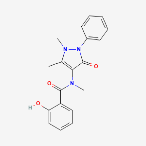 molecular formula C19H19N3O3 B5882083 N-(1,5-dimethyl-3-oxo-2-phenyl-2,3-dihydro-1H-pyrazol-4-yl)-2-hydroxy-N-methylbenzamide 