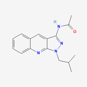 molecular formula C16H18N4O B5882094 N-(1-isobutyl-1H-pyrazolo[3,4-b]quinolin-3-yl)acetamide 