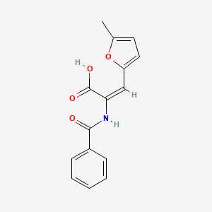 molecular formula C15H13NO4 B5882119 2-(benzoylamino)-3-(5-methyl-2-furyl)acrylic acid 