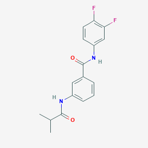 molecular formula C17H16F2N2O2 B5882139 N-(3,4-difluorophenyl)-3-(isobutyrylamino)benzamide 