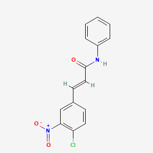 molecular formula C15H11ClN2O3 B5882142 3-(4-chloro-3-nitrophenyl)-N-phenylacrylamide 