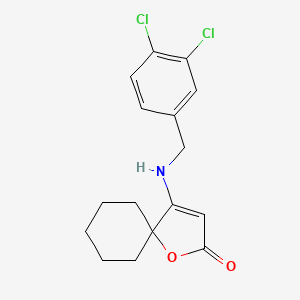 molecular formula C16H17Cl2NO2 B5882158 4-[(3,4-dichlorobenzyl)amino]-1-oxaspiro[4.5]dec-3-en-2-one 