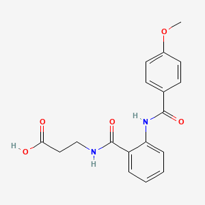 N-{2-[(4-methoxybenzoyl)amino]benzoyl}-beta-alanine