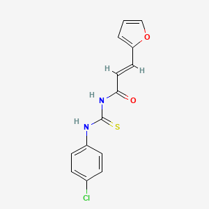 molecular formula C14H11ClN2O2S B5882168 N-{[(4-chlorophenyl)amino]carbonothioyl}-3-(2-furyl)acrylamide 