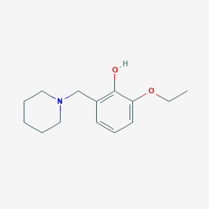 molecular formula C14H21NO2 B5882175 2-ethoxy-6-(1-piperidinylmethyl)phenol 