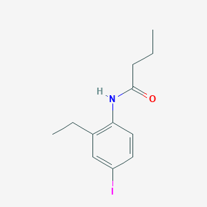 molecular formula C12H16INO B5882182 N-(2-ethyl-4-iodophenyl)butanamide 