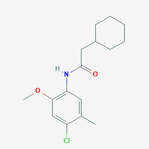 molecular formula C16H22ClNO2 B5882203 N-(4-chloro-2-methoxy-5-methylphenyl)-2-cyclohexylacetamide 