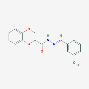 N'-(3-hydroxybenzylidene)-2,3-dihydro-1,4-benzodioxine-2-carbohydrazide