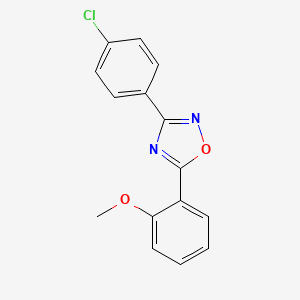 molecular formula C15H11ClN2O2 B5882222 3-(4-chlorophenyl)-5-(2-methoxyphenyl)-1,2,4-oxadiazole 