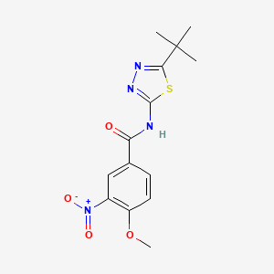 N-(5-tert-butyl-1,3,4-thiadiazol-2-yl)-4-methoxy-3-nitrobenzamide