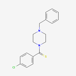 molecular formula C18H19ClN2S B5882241 1-benzyl-4-[(4-chlorophenyl)carbonothioyl]piperazine 
