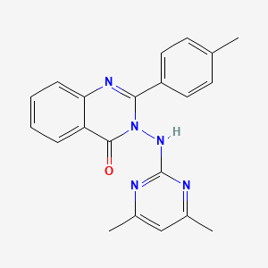 molecular formula C21H19N5O B5882256 3-[(4,6-dimethyl-2-pyrimidinyl)amino]-2-(4-methylphenyl)-4(3H)-quinazolinone 