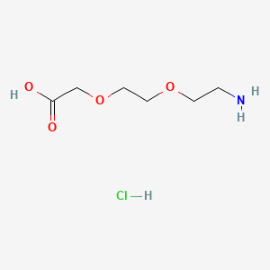 molecular formula C6H14ClNO4 B588226 2-(2-(2-Aminoethoxy)ethoxy)acetic acid hydrochloride CAS No. 134979-01-4