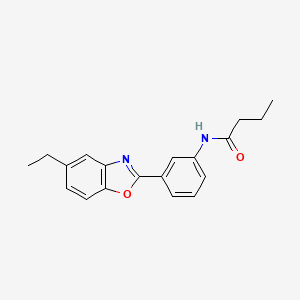 molecular formula C19H20N2O2 B5882264 N-[3-(5-ethyl-1,3-benzoxazol-2-yl)phenyl]butanamide 