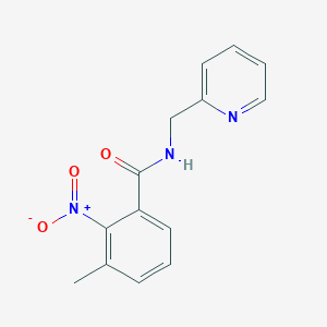 molecular formula C14H13N3O3 B5882267 3-methyl-2-nitro-N-(2-pyridinylmethyl)benzamide 