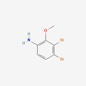 molecular formula C7H7Br2NO B588229 3,4-二溴-2-甲氧基苯胺 CAS No. 1141892-43-4