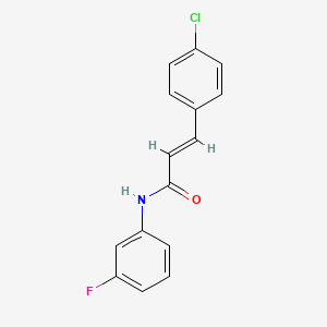 molecular formula C15H11ClFNO B5882296 3-(4-chlorophenyl)-N-(3-fluorophenyl)acrylamide 