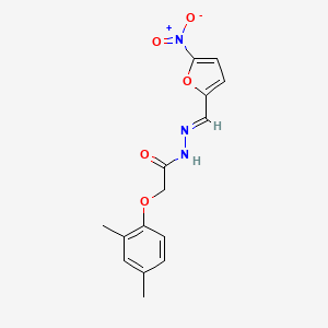 molecular formula C15H15N3O5 B5882300 2-(2,4-dimethylphenoxy)-N'-[(5-nitro-2-furyl)methylene]acetohydrazide 