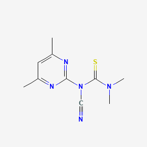 molecular formula C10H13N5S B5882307 N-cyano-N-(4,6-dimethyl-2-pyrimidinyl)-N',N'-dimethylthiourea 