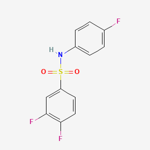 molecular formula C12H8F3NO2S B5882322 3,4-difluoro-N-(4-fluorophenyl)benzenesulfonamide 