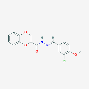 molecular formula C17H15ClN2O4 B5882338 N'-(3-chloro-4-methoxybenzylidene)-2,3-dihydro-1,4-benzodioxine-2-carbohydrazide 