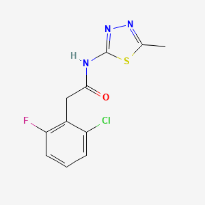 molecular formula C11H9ClFN3OS B5882344 2-(2-chloro-6-fluorophenyl)-N-(5-methyl-1,3,4-thiadiazol-2-yl)acetamide 
