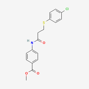 methyl 4-({3-[(4-chlorophenyl)thio]propanoyl}amino)benzoate