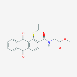 methyl N-{[1-(ethylthio)-9,10-dioxo-9,10-dihydroanthracen-2-yl]carbonyl}glycinate