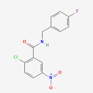 molecular formula C14H10ClFN2O3 B5882370 2-chloro-N-(4-fluorobenzyl)-5-nitrobenzamide 