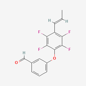3-[2,3,5,6-tetrafluoro-4-(1-propen-1-yl)phenoxy]benzaldehyde