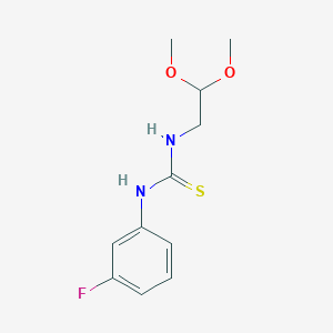 molecular formula C11H15FN2O2S B5882385 N-(2,2-dimethoxyethyl)-N'-(3-fluorophenyl)thiourea 