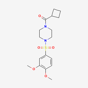 molecular formula C17H24N2O5S B5882395 1-(cyclobutylcarbonyl)-4-[(3,4-dimethoxyphenyl)sulfonyl]piperazine 