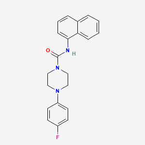 molecular formula C21H20FN3O B5882405 4-(4-fluorophenyl)-N-1-naphthyl-1-piperazinecarboxamide 