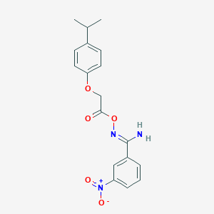 molecular formula C18H19N3O5 B5882411 N'-{[(4-isopropylphenoxy)acetyl]oxy}-3-nitrobenzenecarboximidamide 