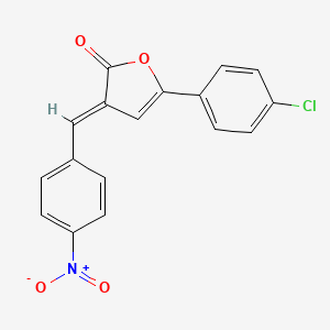 molecular formula C17H10ClNO4 B5882431 5-(4-chlorophenyl)-3-(4-nitrobenzylidene)-2(3H)-furanone 