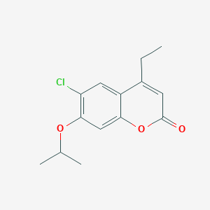 molecular formula C14H15ClO3 B5882470 6-chloro-4-ethyl-7-isopropoxy-2H-chromen-2-one 