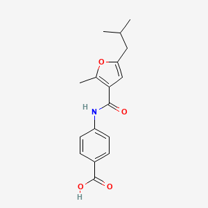 molecular formula C17H19NO4 B5882481 4-[(5-isobutyl-2-methyl-3-furoyl)amino]benzoic acid 