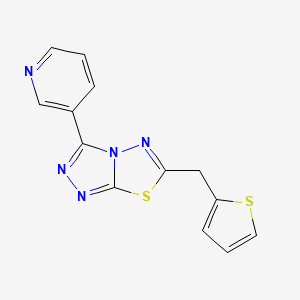 molecular formula C13H9N5S2 B5882492 3-(3-pyridinyl)-6-(2-thienylmethyl)[1,2,4]triazolo[3,4-b][1,3,4]thiadiazole 