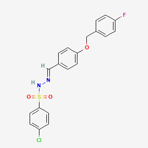 4-chloro-N'-{4-[(4-fluorobenzyl)oxy]benzylidene}benzenesulfonohydrazide