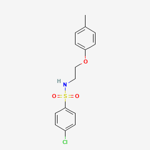 molecular formula C15H16ClNO3S B5882522 4-chloro-N-[2-(4-methylphenoxy)ethyl]benzenesulfonamide 