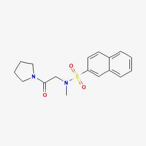 molecular formula C17H20N2O3S B5882533 N-methyl-N-[2-oxo-2-(1-pyrrolidinyl)ethyl]-2-naphthalenesulfonamide 