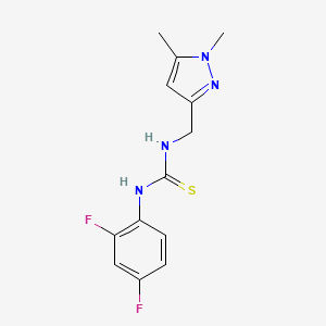 N-(2,4-difluorophenyl)-N'-[(1,5-dimethyl-1H-pyrazol-3-yl)methyl]thiourea