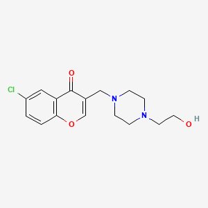 molecular formula C16H19ClN2O3 B5882535 6-chloro-3-{[4-(2-hydroxyethyl)-1-piperazinyl]methyl}-4H-chromen-4-one 