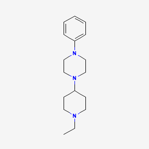 molecular formula C17H27N3 B5882543 1-(1-ethyl-4-piperidinyl)-4-phenylpiperazine 